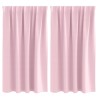 Rideaux occultants avec anneaux 2 pcs Rose bébé 140 x 140 cm 629549629549