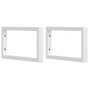 Supports d'étagères pour lavabo 2 pcs blanc rectangulaire acier 629559629559