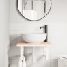 Supports d'étagères pour lavabo 2 pcs blanc rectangulaire acier 629559629559