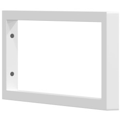 Supports d'étagères pour lavabo 2 pcs blanc rectangulaire acier 629559629559