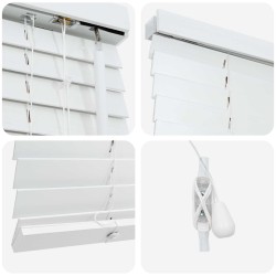 Store Vénitien Blanc 90 x 250 cm 35 mm Bois de paulownia massif 629563629563