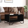 Table basse noir 75x51x40 cm bois d'ingénierie 629564629564