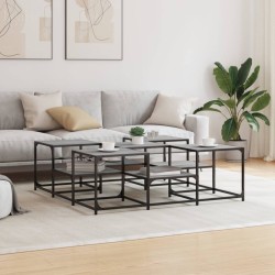 Table basse sonoma gris 121x121x40 cm bois d'ingénierie 629566629566