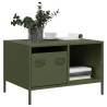 Table basse vert olive 68,5x50x43,5 cm acier laminé à froid 629567629567
