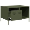 Table basse vert olive 68,5x50x43,5 cm acier laminé à froid 629567629567