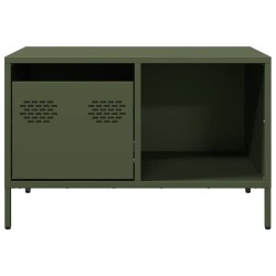 Table basse vert olive 68,5x50x43,5 cm acier laminé à froid 629567629567