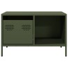Table basse vert olive 68,5x50x43,5 cm acier laminé à froid 629567629567