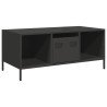 Table basse noir 101,5x50x43,5 cm acier laminé à froid 629572629572