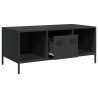 Table basse noir 101,5x50x43,5 cm acier laminé à froid 629572629572
