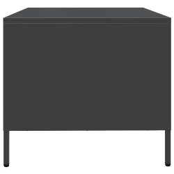 Table basse noir 101,5x50x43,5 cm acier laminé à froid 629572629572