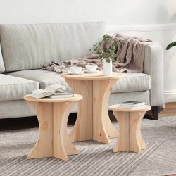 Table basse 3 pcs Naturel 629582629582