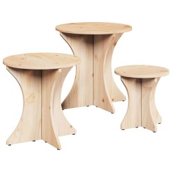 Table basse 3 pcs Naturel 629582629582