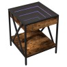 Table basse avec LED Infinity chêne fumé 40x40x49 cm 629583629583