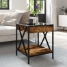 Table basse avec LED Infinity chêne fumé 40x40x49 cm 629583629583
