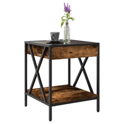 Table basse avec LED Infinity chêne fumé 40x40x49 cm 629583629583