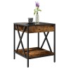 Table basse avec LED Infinity chêne fumé 40x40x49 cm 629583629583