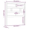Tête de lit Gris 96x4x100 cm Bois massif de pin 629584629584