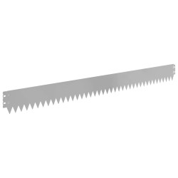 Bordure de Pelouse 10 pcs 103 x 10 cm Acier Argenté 629585629585