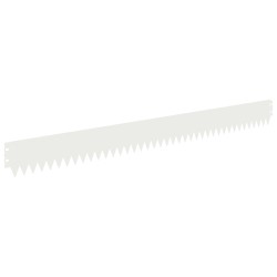 Bordure de Pelouse 10 pcs 103 x 10 cm Acier Blanc 629586629586