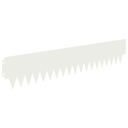 Bordure de Pelouse 10 pcs 103 x 20 cm métal Blanc 629591629591