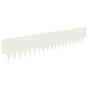 Bordure de Pelouse 10 pcs 103 x 20 cm métal Blanc 629591629591