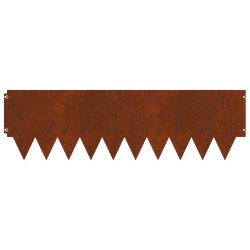Bordure de Pelouse 20 pcs 103 x 30 cm métal Rouillé 629593629593