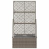Bac à fleurs avec Treillis Gris 70 x 30 x 135 cm polyrotin 629596629596