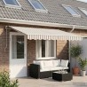 Auvent rétractable Gris clair et blanc 400 × 350 cm 629601629601
