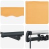 Auvent rétractable Sable 450 × 300 cm Tissu et Aluminium 629605629605