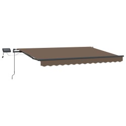 Auvent rétractable Taupe 450 × 300 cm Tissu et Aluminium 629606629606