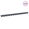 Bordure de Pelouse 50 pcs 102 x 4 x 4 cm Acier Anthracite 629607629607