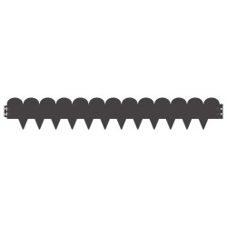 Bordure de Pelouse 50 pcs 103 x 15 cm Acier Noir 629608629608
