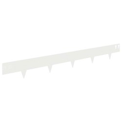 Bordure de Pelouse 10 pcs 100 x 12 cm Acier Blanc 629610629610