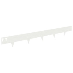 Bordure de Pelouse 10 pcs 100 x 12 cm Acier Blanc 629610629610