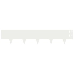 Bordure de Pelouse 10 pcs 100 x 20 cm Acier Blanc 629611629611