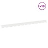 Bordure de Pelouse 10 pcs 102 x 4 x 4 cm Acier Blanc 629612629612