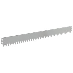 Bordure de Pelouse 10 pcs 103 x 10 cm Acier Argenté 629613629613