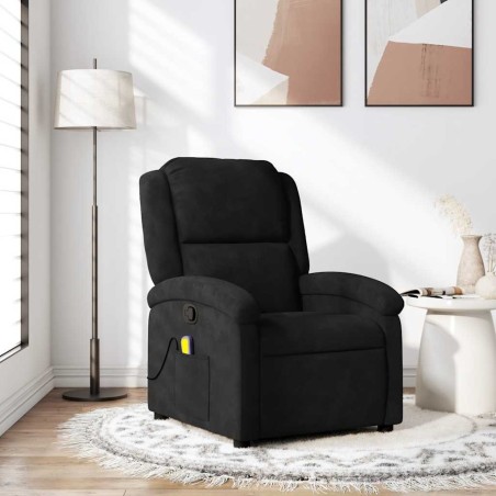 Fauteuil de massage inclinable noir velours 629621629621