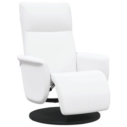 Fauteuil inclinable avec repose-pieds blanc similicuir 629622629622