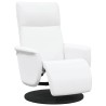 Fauteuil inclinable avec repose-pieds blanc similicuir 629622629622