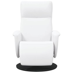 Fauteuil inclinable avec repose-pieds blanc similicuir 629622629622