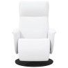 Fauteuil inclinable avec repose-pieds blanc similicuir 629622629622