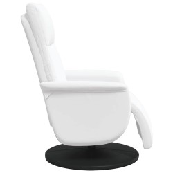 Fauteuil inclinable avec repose-pieds blanc similicuir 629622629622