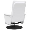 Fauteuil inclinable avec repose-pieds blanc similicuir 629622629622