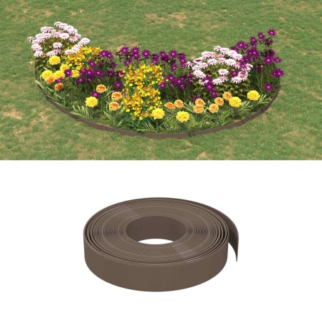 Bordures 25 m 10 cm PE Marron 629623629623