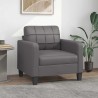 Fauteuil Gris 60 cm Similicuir 629624629624