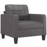 Fauteuil Gris 60 cm Similicuir 629624629624