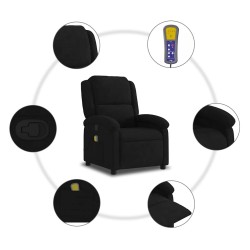 Fauteuil de massage inclinable noir velours 629625629625