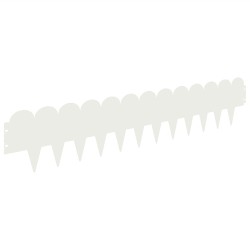 Bordure de Pelouse 10 pcs 103 x 20 cm Acier Blanc 629628629628