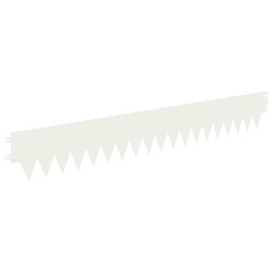 Bordure de Pelouse 10 pcs 103 x 15 cm métal Blanc 629630629630